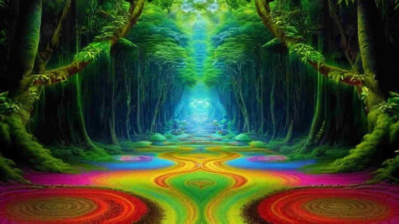 Ayahuasca vine and visions