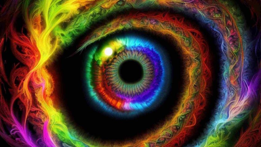 Auge und Ayahuasca Visionen